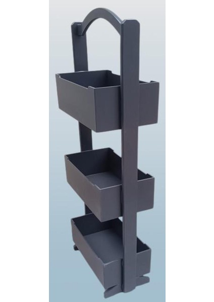 Hobi 90383 Raf Terek 3'lü Geniş Iç Hacim Cnc Kesim Ahşap Mdf Antrasit Elyapım fırsatları