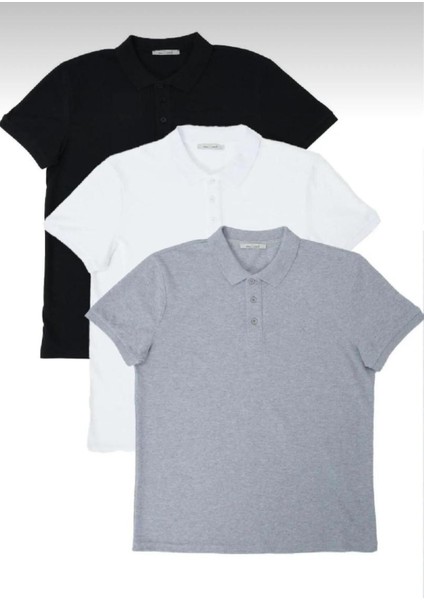 Polo Yaka 3'lü T-Shirt