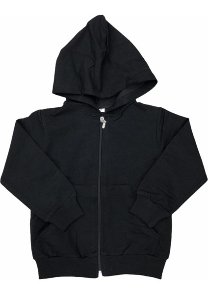 Unisex Çocuk Siyah Hırka