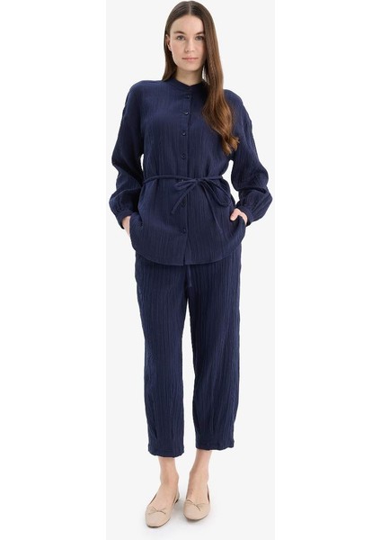 Yeni Sezon Basic Düz Cepli Müslin Harem Pantolon modelleri