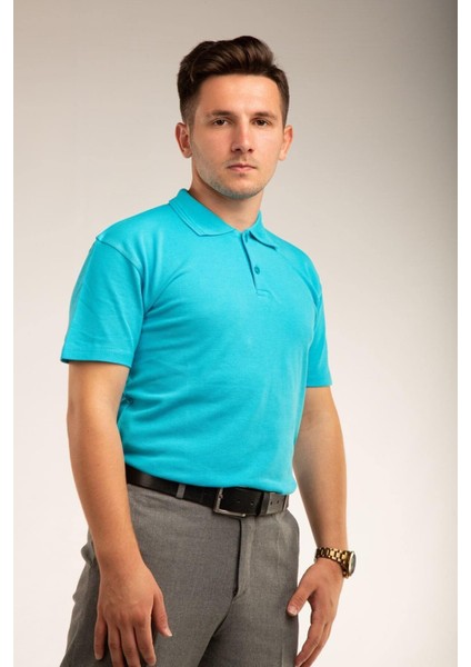 Turkuaz Kısa Kollu Genç Boy Lise Polo Yaka T-Shirt fiyatları