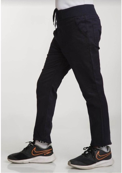 Beli Ribanalı Tam Lastikli Kanvas Kumaş Okul Pantolon modelleri