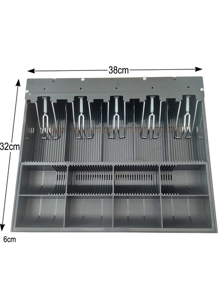 Gizli Evrak Hazneli 5 Banknot 8 Bozuk Para Gözlü Para Çekmecesi Içi Düzenleyici 38X32X6CM