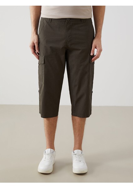 Yeni Sezon Standart Kalip Gabardin Erkek Kargo Sort - S51082Z8