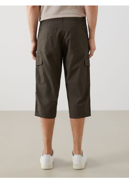 Yeni Sezon Standart Kalip Gabardin Erkek Kargo Sort - S51082Z8