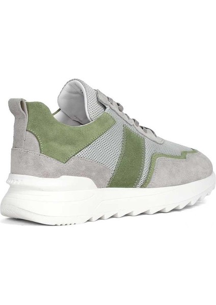 Erkek Gri Bağcıklı Kalın Tabanlı Süet Deri Sneaker indirimleri