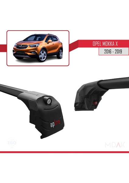 Opel Mokka x (J13) 2016-2019 Arası ile Uyumlu Ace-2 Ara Atkı Tavan Barı Siyah 2 Adet modelleri