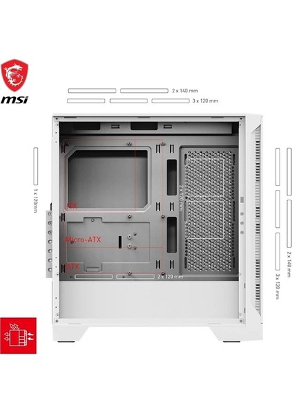 Mag Force 320R Aırflow Whıte Gamıng Mıd-Tower Pc Kasası Beyaz indirimleri