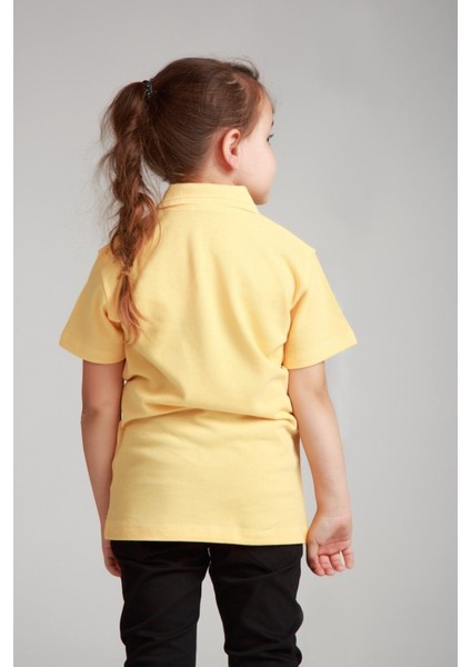 Unısex Çocuk Polo Yaka Kısa Kol Okul T-Shirt