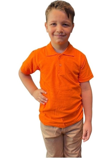 Unısex Çocuk Polo Yaka Kısa Kol Okul T-Shirt fiyatları