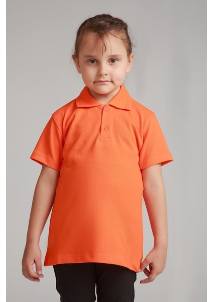 Unısex Çocuk Polo Yaka Kısa Kol Okul T-Shirt modelleri