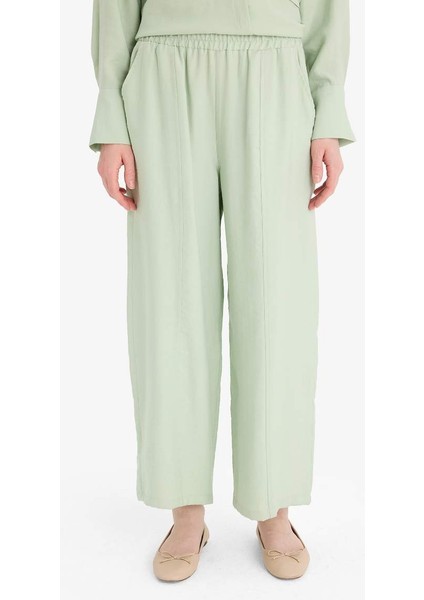Yeni Sezon esnek Belli Basic Düz Modal Harem Pantolon