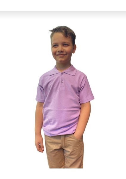 Unısex Çocuk Polo Yaka Kısa Kol Okul T-Shirt indirimleri