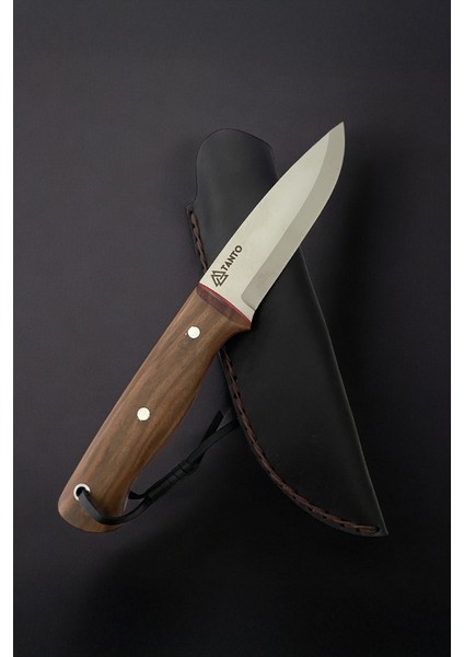 4116 Ceviz – El Yapımı Kamp Ekipmanı, Full-Tang, Deri Kılıflı (22.5 cm) modelleri