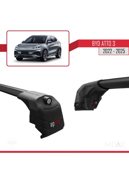 Byd Atto 3 2022 ve Sonrası ile Uyumlu Ace-2 Ara Atkı Tavan Barı Siyah 2 Adet fırsatları