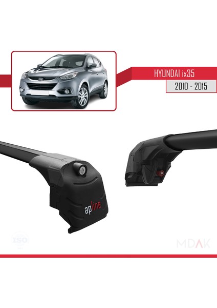 Hyundai IX35 2 (Lm) 2010-2015 Arası ile Uyumlu Ace-2 Ara Atkı Tavan Barı Siyah 2 Adet modelleri