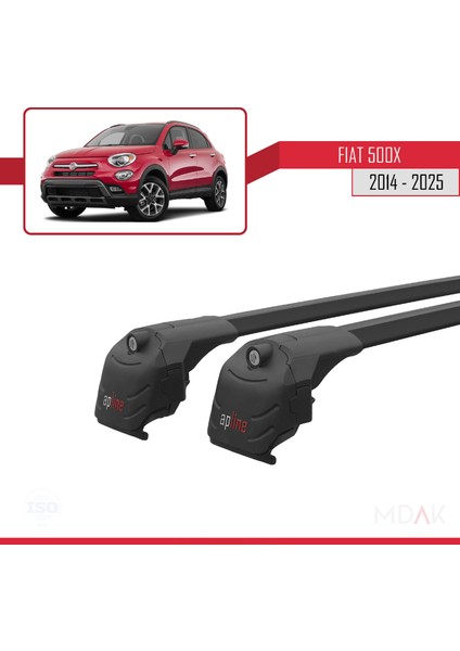 Fiat 500X 2014 ve Sonrası ile Uyumlu Ace-2 Ara Atkı Tavan Barı Siyah 2 Adet modelleri