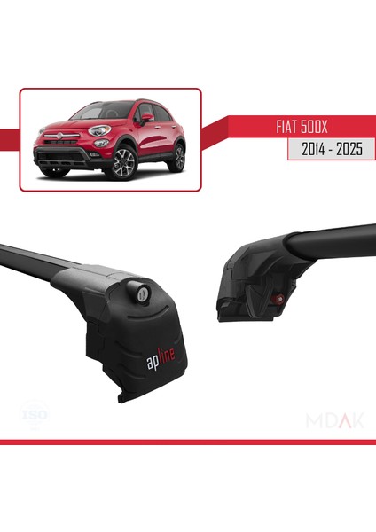 Fiat 500X 2014 ve Sonrası ile Uyumlu Ace-2 Ara Atkı Tavan Barı Siyah 2 Adet fırsatları