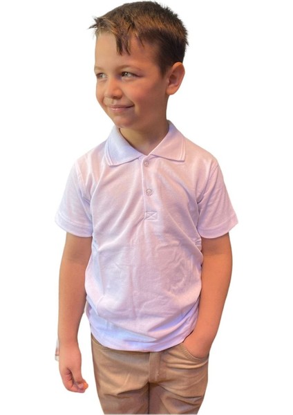 Unısex Çocuk Polo Yaka Kısa Kol Okul T-Shirt fiyatları