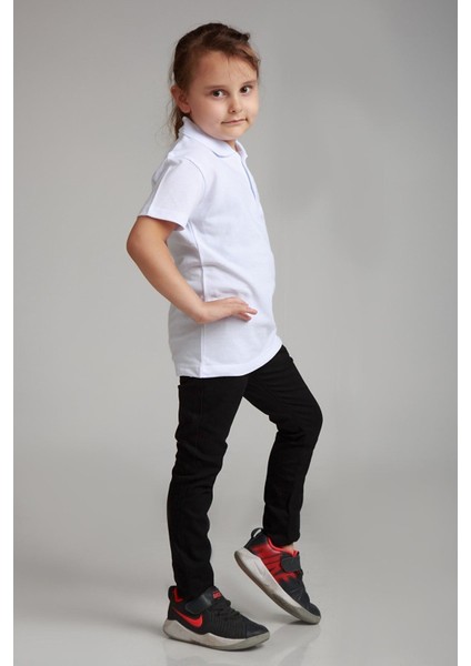 Unısex Çocuk Polo Yaka Kısa Kol Okul T-Shirt modelleri
