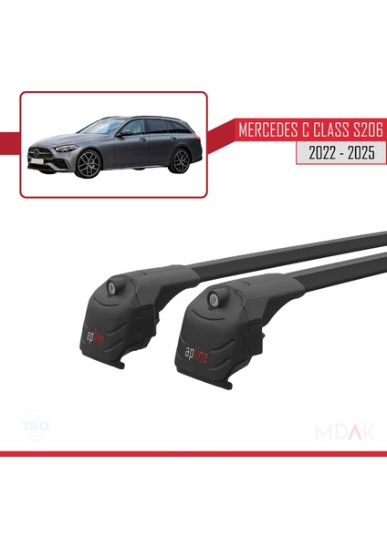 Mercedes C Class 5 (S206) 2022 ve Sonrası ile Uyumlu Ace-2 Ara Atkı Tavan Barı Siyah 2 Adet modelleri