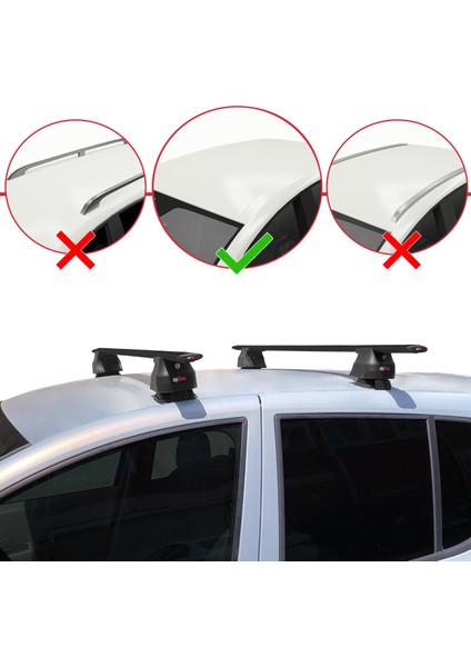 Renault Modus 2004-2013 Arası ile Uyumlu Ace-4 Ara Atkı Tavan Barı Siyah 2 Adet fiyatları