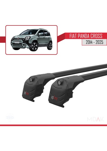 Fiat Panda Cross 2014 ve Sonrası ile Uyumlu Ace-2 Ara Atkı Tavan Barı Siyah 2 Adet modelleri