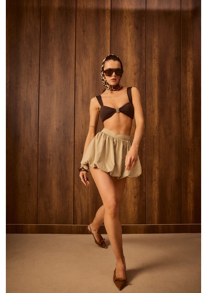 Taba Cilt Fiyonk Detaylı Kadın Topuklu Ayakkabı fiyatları