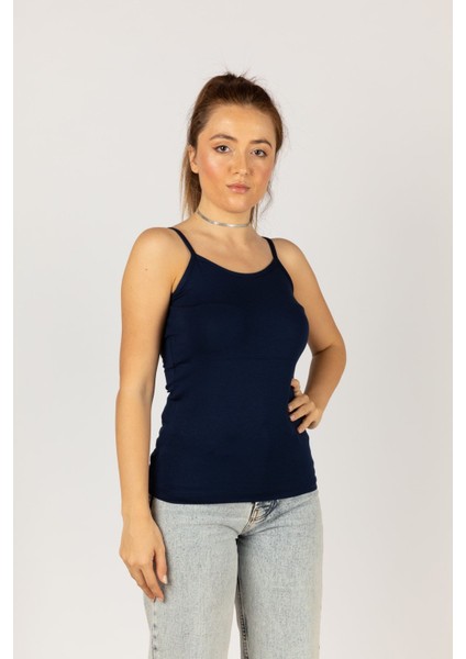 Kadın Askılı Penye Kumaş Body