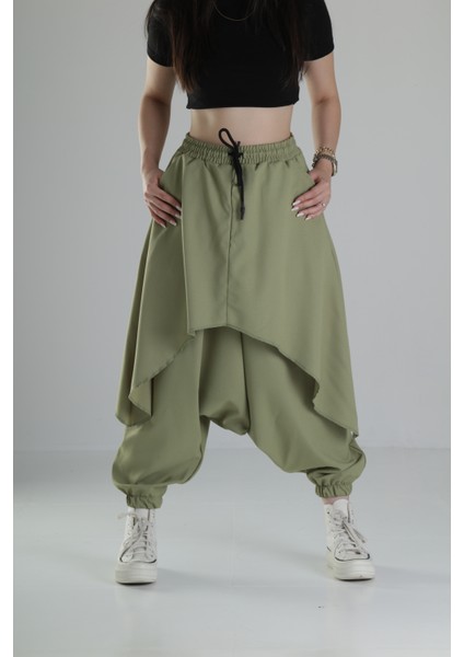 Oversize Şalvarlı Haki Jogger Pantolon modelleri