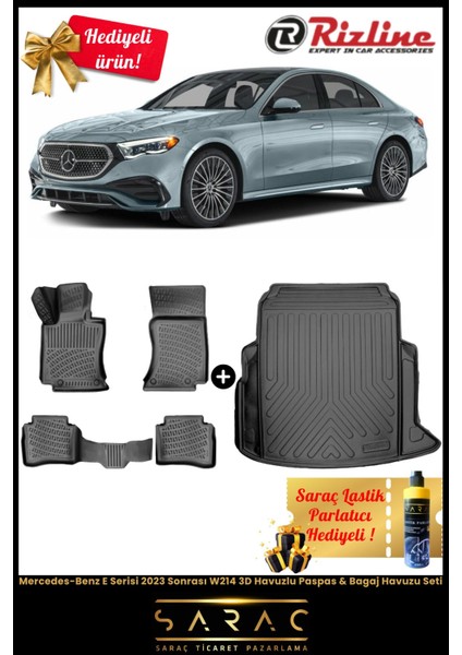 Mercedes-Benz E Serisi 2023 Sonrası W214 3D Havuzlu Paspas & Bagaj Havuzu Seti+(Hediyeli!) fiyatları
