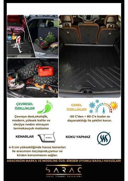 Renault Austral Mild Hybrit 2023 Sonrası 3D Havuzlu Paspas & Bagaj Havuzu Seti (Hediyeli)