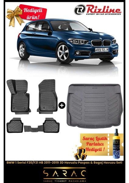 Bmw 1 Serisi F20/F21 Hb 2011-2019 Havuzlu Paspas & Bagaj Havuzu Seti+Hediyeli! fiyatları