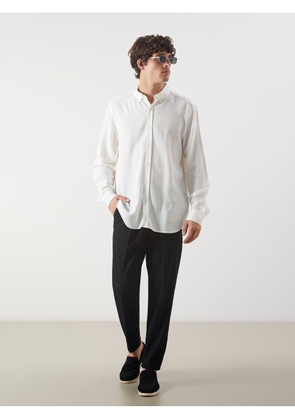 Yeni Sezon Slim Fit Uzun Kollu Armurlu Erkek Gomlek - S55717Z8 fiyatları
