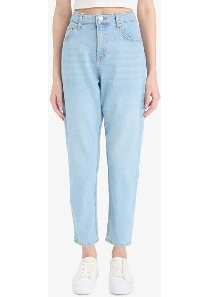 Yeni Sezon Comfort Mom Yüksek Bel Kısa Paça Jean Pantolon