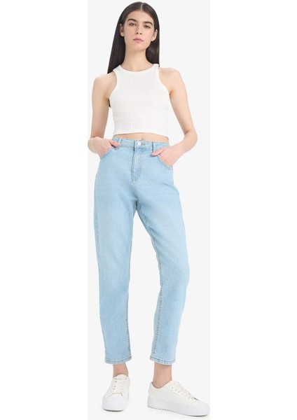 Yeni Sezon Comfort Mom Yüksek Bel Kısa Paça Jean Pantolon fiyatları