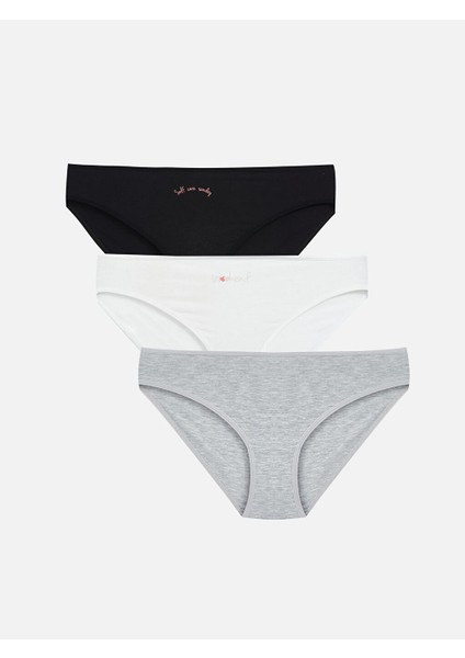 Yeni Sezon Baskili Bikini Kulot 3'lu Paket - S50227Z8