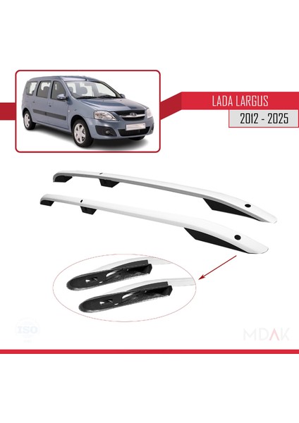 Lada Largus 2012 ve Sonrası ile Uyumlu (L1-Kısa Şasi) Portbagaj Tavan Çıtası Gri modelleri