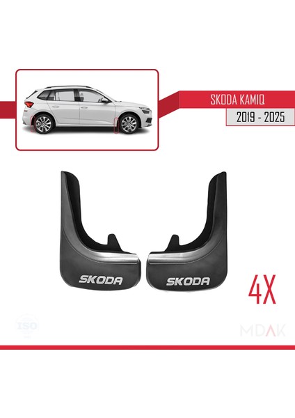 Skoda Kamiq 2019 ve Sonrası ile Uyumlu Ön Arka Takım Paçalık 4'lü Siyah modelleri