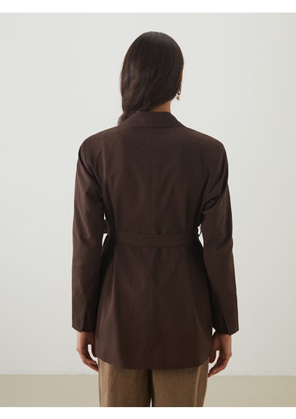 Yeni Sezon Keten Karisimli Kadin Blazer Ceket - S5NI63Z8 fırsatları