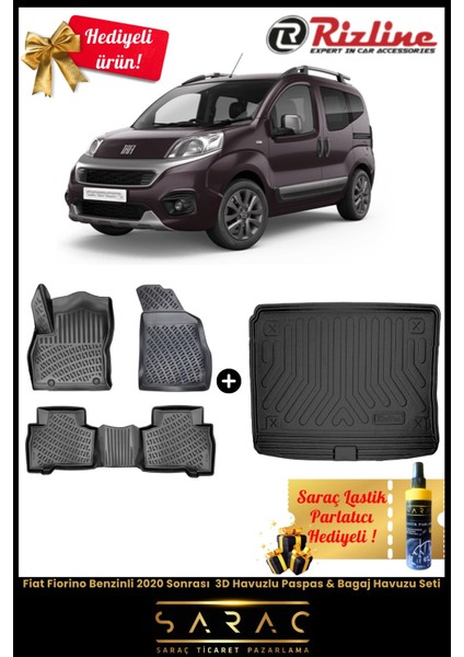 Fiat Fiorino Benzinli 2020 Sonrası Havuzlu Paspas & Bagaj Havuzu Seti+Hediyeli! fiyatları