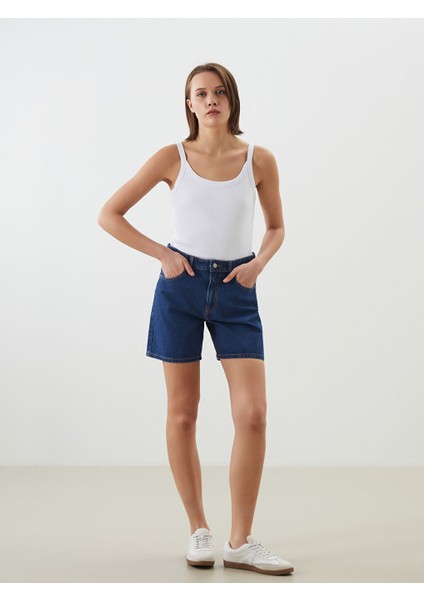 Yeni Sezon Standart Fit Kadin Jean Sort - S5DN14Z8
