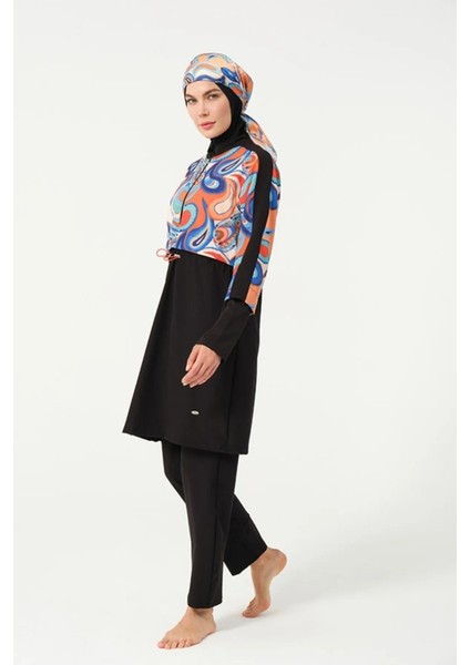 3009 Siyah Sporlycra Tam Boy Tasarım Tesettür Mayo fiyatları