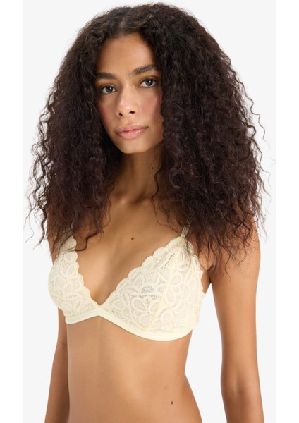 Simli Dantel Kapsız Pedsiz Balensiz Triangle Bra-Fall in Love F5037AX25HS modelleri