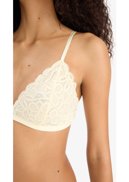 Simli Dantel Kapsız Pedsiz Balensiz Triangle Bra-Fall in Love F5037AX25HS fırsatları