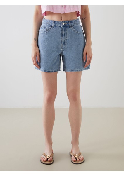 Yeni Sezon Standart Fit Kadin Jean Sort - S5DN14Z8