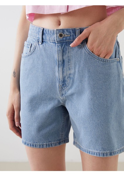 Yeni Sezon Standart Fit Kadin Jean Sort - S5DN14Z8