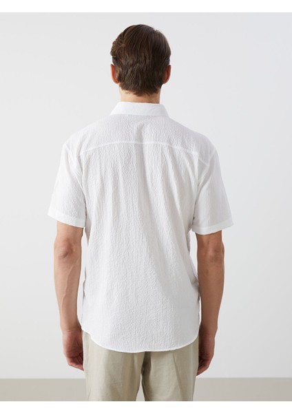 Yeni Sezon Regular Fit Kisa Kollu Erkek Gomlek - S5EC58Z8
