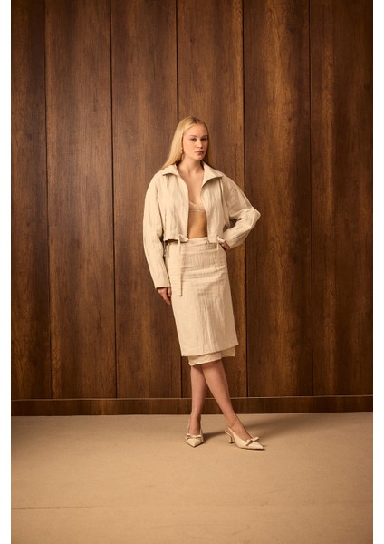 Krem Cilt Fiyonk Detaylı Kadın Topuklu Ayakkabı indirimleri