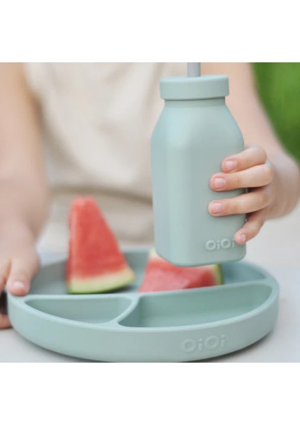 Mbb E- Ticaret Oioi Şişe + Pipet 200 ml River Green / Powder Grey